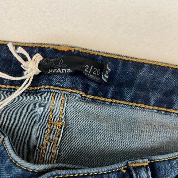 PRANA London Organic Cotton Blend Jeans Medium Wash Tall Inseam Sz 2 NWT - Picture 9 of 12